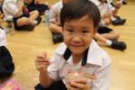 “My chocolate ice-cream with my 2 favourite toppings … yummy!